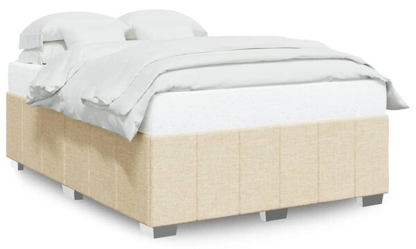 Rám postele bez matrace krémový 140 x 200 cm textil 3284844