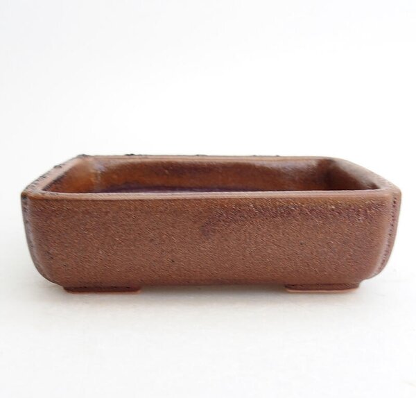 E-bonsai Keramická bonsai miska 12 x 9 x 3,5 cm hnědá