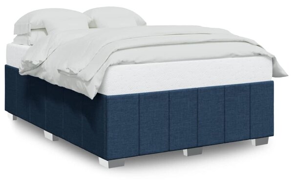 Rám postele bez matrace modrý 140 x 200 cm textil 3284845