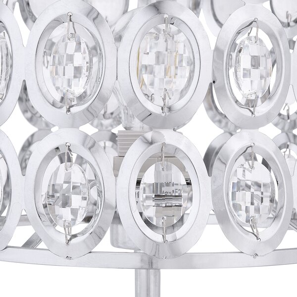 Stolní lampa TENNA Křišťál Stříbrná