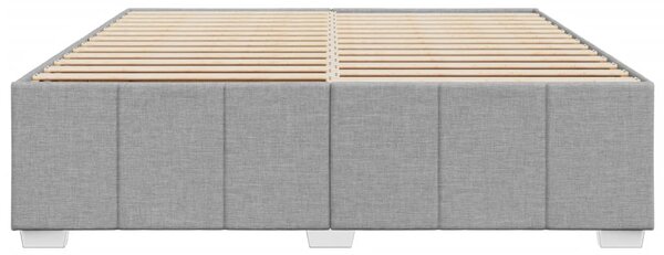 Rám postele bez matrace světle šedý 200 x 200 cm textil 3284860