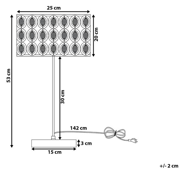 Stolní lampa TENNA Křišťál Stříbrná