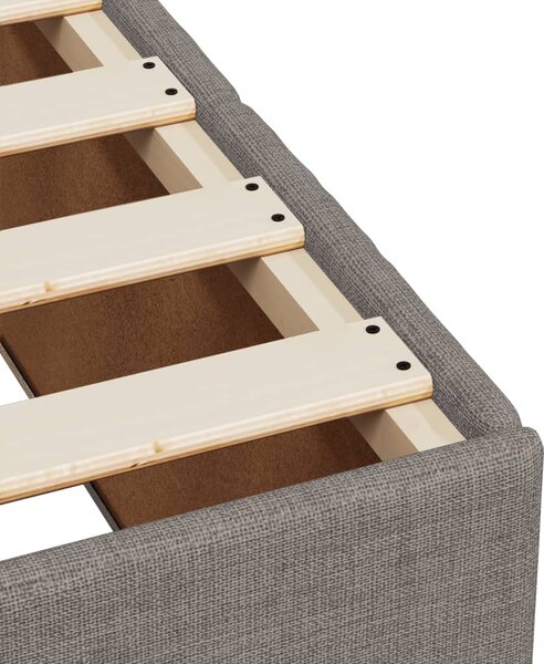 Rám postele bez matrace taupe 180 x 200 cm textil 3284857