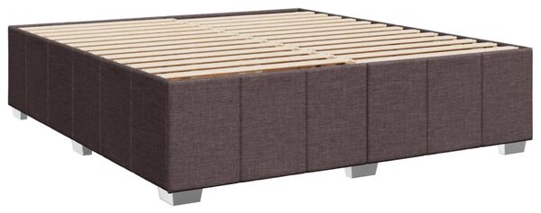 Rám postele bez matrace tmavě hnědý 180 x 200 cm textil 3284856