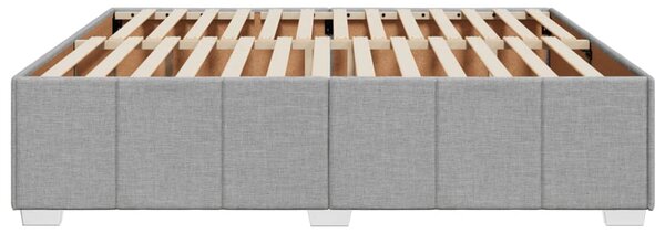 Rám postele bez matrace světle šedý 200 x 200 cm textil 3284860