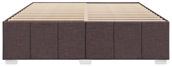 Rám postele bez matrace tmavě hnědý 180 x 200 cm textil 3284856