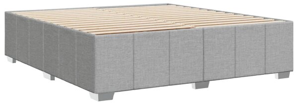 Rám postele bez matrace světle šedý 200 x 200 cm textil 3284860