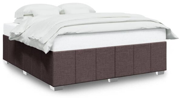 Rám postele bez matrace tmavě hnědý 180 x 200 cm textil 3284856