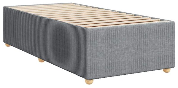 Box spring postel s matrací světle šedá 90x190 cm textil 3285532