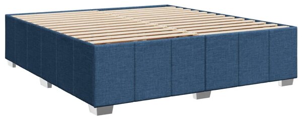 Box spring postel s matrací modrá 200x200 cm textil 3285504