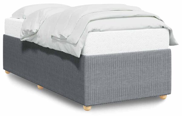 Rám postele bez matrace světle šedá 90 x 190 cm textil 3284900
