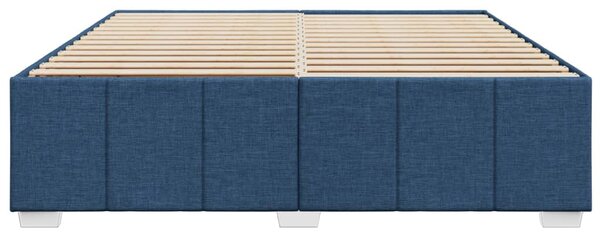 Rám postele bez matrace modrý 200 x 200 cm textil 3284866