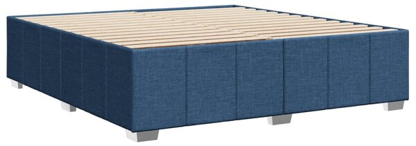 Rám postele bez matrace modrý 200 x 200 cm textil 3284866