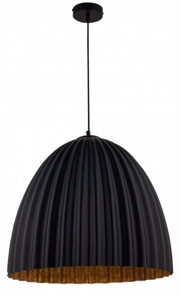 SIGMA Závěsné moderní osvětlení TELMA, 1xE27, 60W, 51cm, kulaté, černé, měděné 32021
