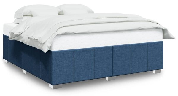 Rám postele bez matrace modrý 200 x 200 cm textil 3284866