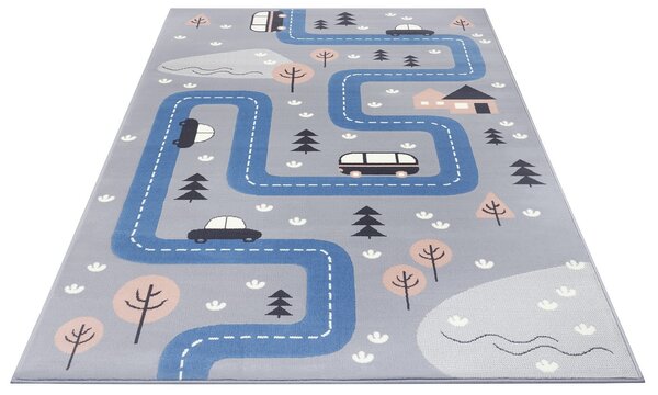 Dětský koberec Adventures 104537 Grey/blue 160x220 cm