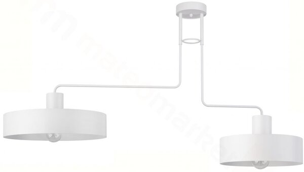 SIGMA Závěsné industriální osvětlení VASCO, 2xE27, 60W, bílé 31552