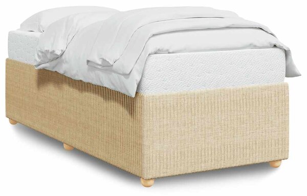 Rám postele bez matrací krémově 80x200 cm textil 3284898