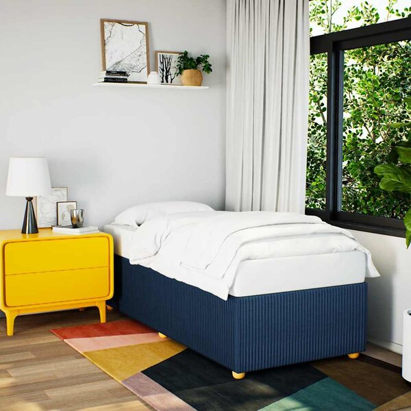 Rám postele bez matrací modrá 90x190 cm textil 3284906