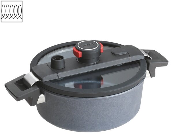 Titanový Polotlakový Kastrol Diamond Active Lite 24 cm na indukci - WOLL