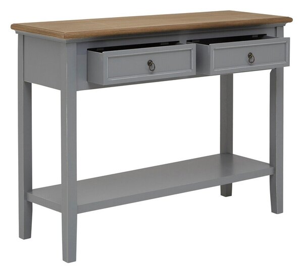 Šedý konzolový stolek z masivu pavlovnie 34,5x99 cm Henley – Premier Housewares