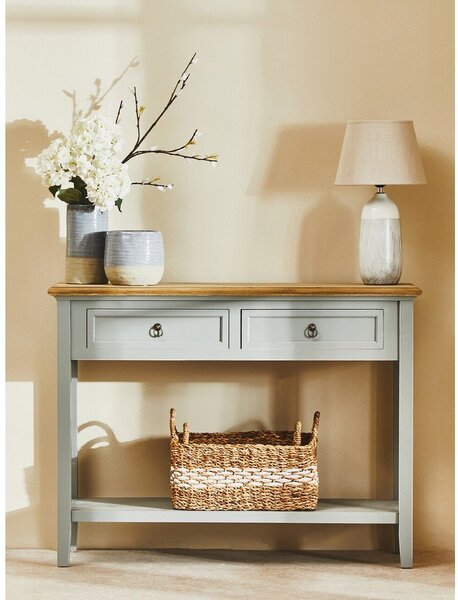 Šedý konzolový stolek z masivu pavlovnie 34,5x99 cm Henley – Premier Housewares
