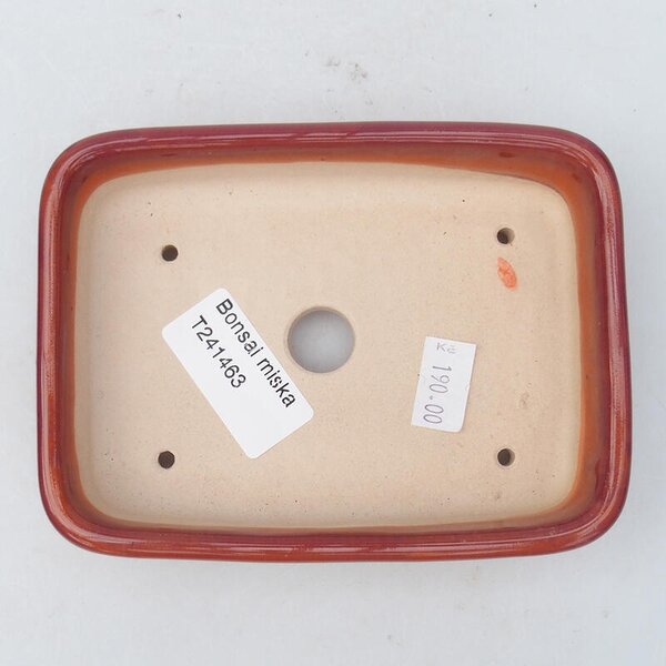 E-bonsai Keramická bonsai miska 13 x 10 x 3,5 cm růžová