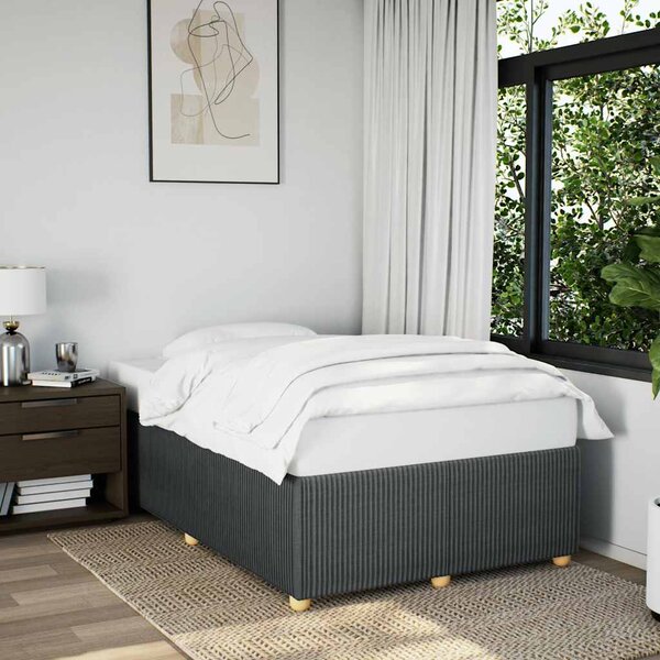 Rám postele bez matrací tmavě šedá 120x190 cm textil 3284922