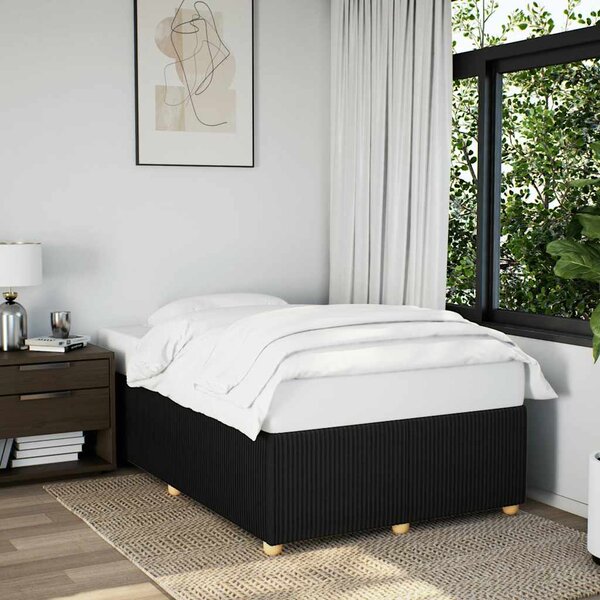 Rám postele bez matrací černá 120x190 cm textil 3284923