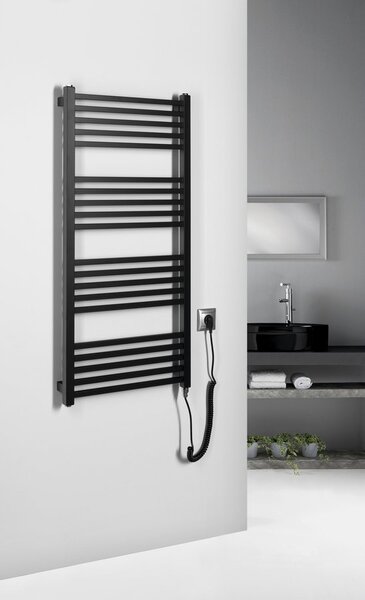 Sapho Sapho, METRO-E elektrické topné těleso, rovné, 500x1060 mm, 400 W, černá matná, ME410B