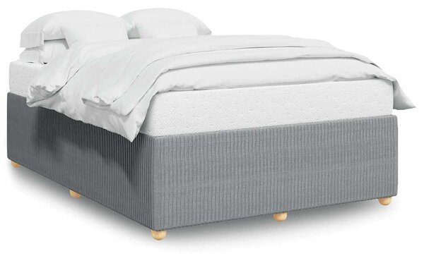 Rám postele bez matrace světle šedý 140 x 190 cm textil 3284935