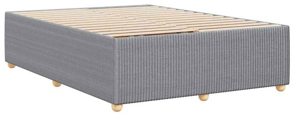 Rám postele bez matrace světle šedý 140 x 190 cm textil 3284935