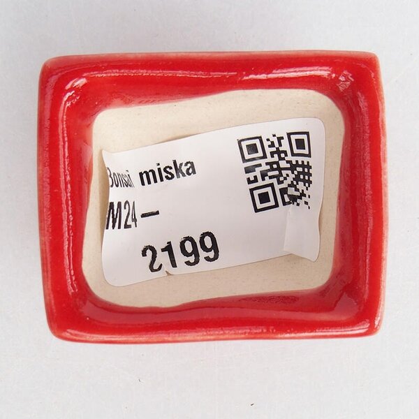 E-bonsai Mini bonsai miska 4 x 3 x 2 cm červená