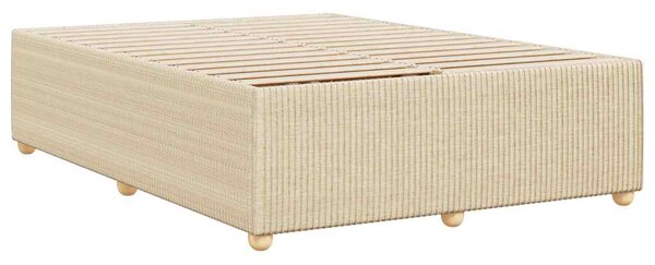 Rám postele bez matrace krémový 140 x 190 cm textil 3284940