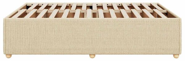Rám postele bez matrace krémový 140 x 190 cm textil 3284940