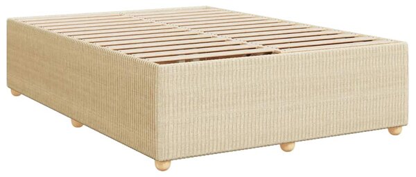 Rám postele bez matrace krémový 140 x 190 cm textil 3284940