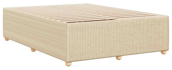 Rám postele bez matrace krémový 140 x 190 cm textil 3284940