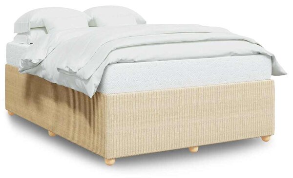 Rám postele bez matrace krémový 140 x 190 cm textil 3284940