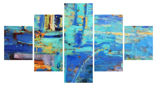 Obraz - Abstraktní olejomalba (125x70 cm)