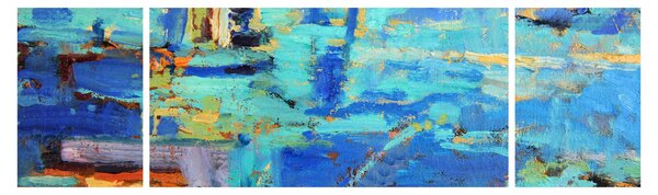 Obraz - Abstraktní olejomalba (170x50 cm)