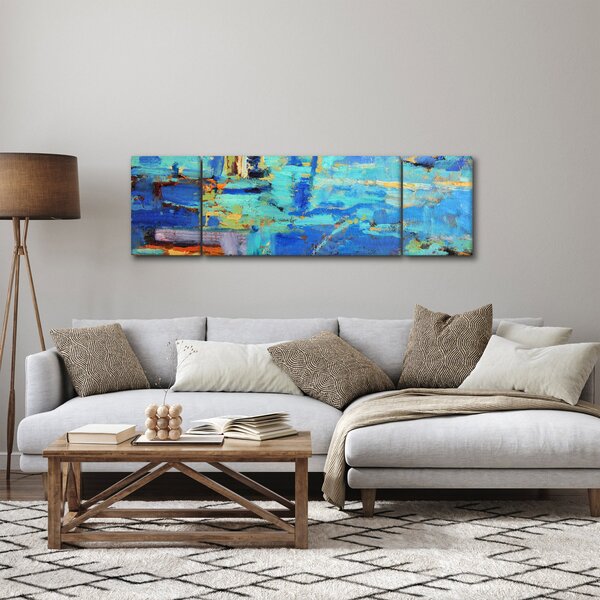 Obraz - Abstraktní olejomalba (170x50 cm)
