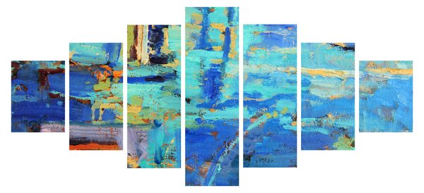 Obraz - Abstraktní olejomalba (210x100 cm)