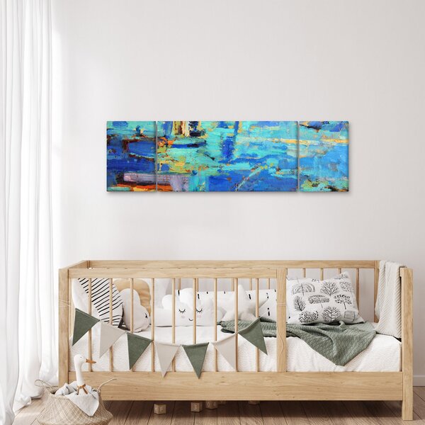Obraz - Abstraktní olejomalba (170x50 cm)