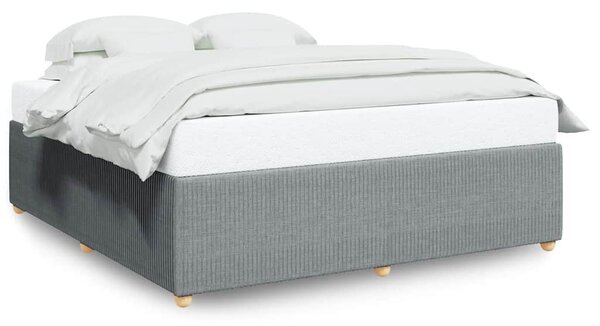 Rám postele bez matrace světle šedý 180 x 200 cm textil 3284956