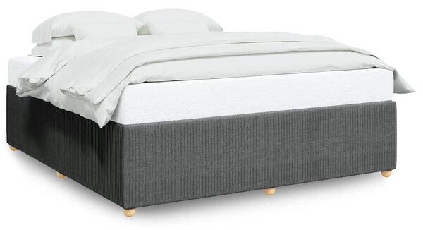 Rám postele bez matrace tmavě šedý 180 x 200 cm textil 3284957
