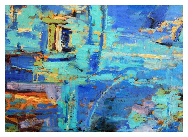 Obraz - Abstraktní olejomalba (70x50 cm)