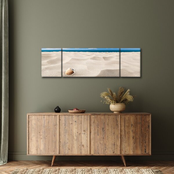 Obraz - Mušle na pláži (170x50 cm)