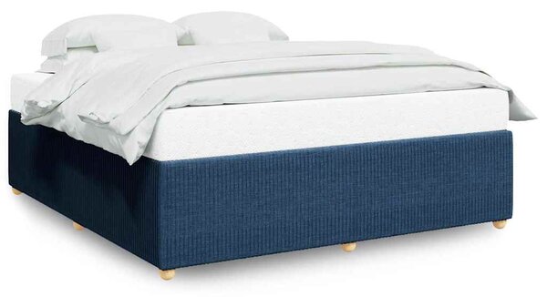 Rám postele bez matrace modrý 200 x 200 cm textil 3284969