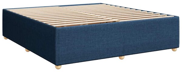 Rám postele bez matrace modrý 200 x 200 cm textil 3284969