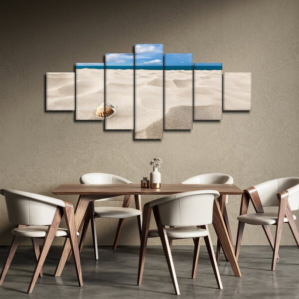 Obraz - Mušle na pláži (210x100 cm)